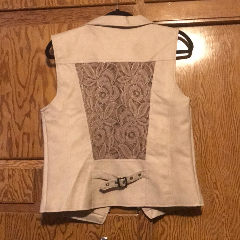 BKE outwear faux leather vest